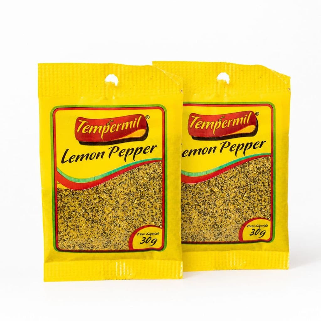 Kit 2 Temperos Lemon Pepper 30g Tempermil para Frango Carne Peixe Legumes e Saladas