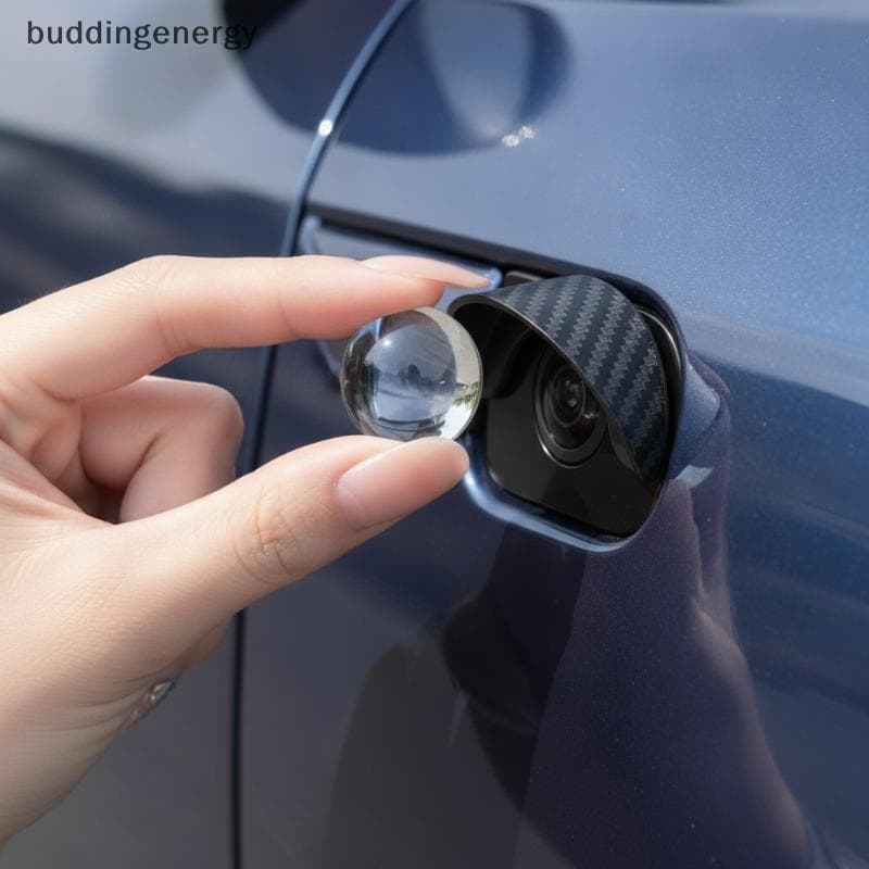 { BUDDI } Capa De Chuva Para Câmera De Visão Traseira De Carro Em Fibra De Carbono 4 PCS Protetor À Prova Antiembaçante 