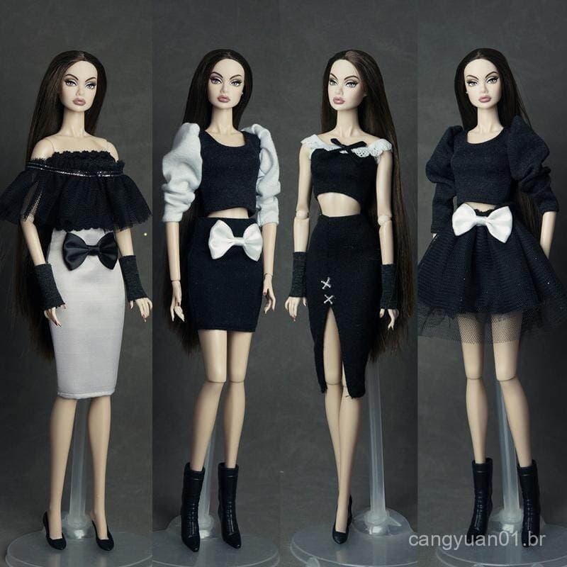 Roupas de boneca novas, roupas para bonecas articuladas, roupas para bonecas de 30 cm, roupas de troca com laço, PYXS