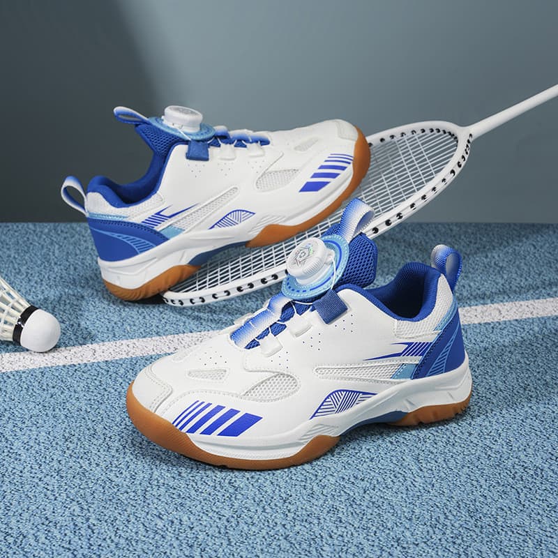 Tênis de tênis infantil com fecho giratório, tênis de badminton, calçado esportivo especial, novo modelo para adolescent