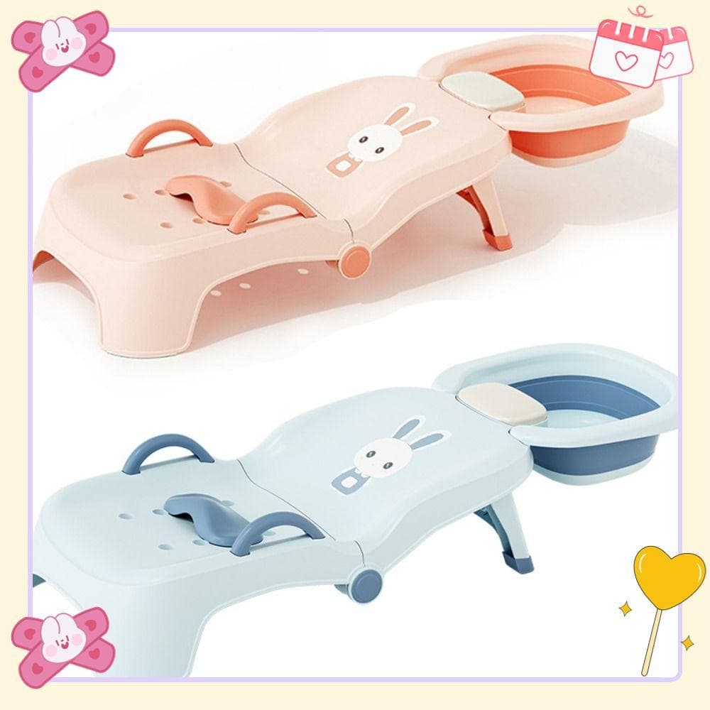 Cadeira De Shampoo Infantil , Cama De Piscina Dobrável E Confortável Para Cabelo De Bebê , Banheira Ajustável Com Assent