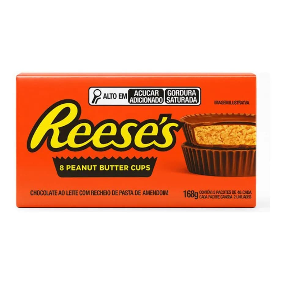 Caixa Reeses 8 Peanut Butter Cups 168g Importado Luxo