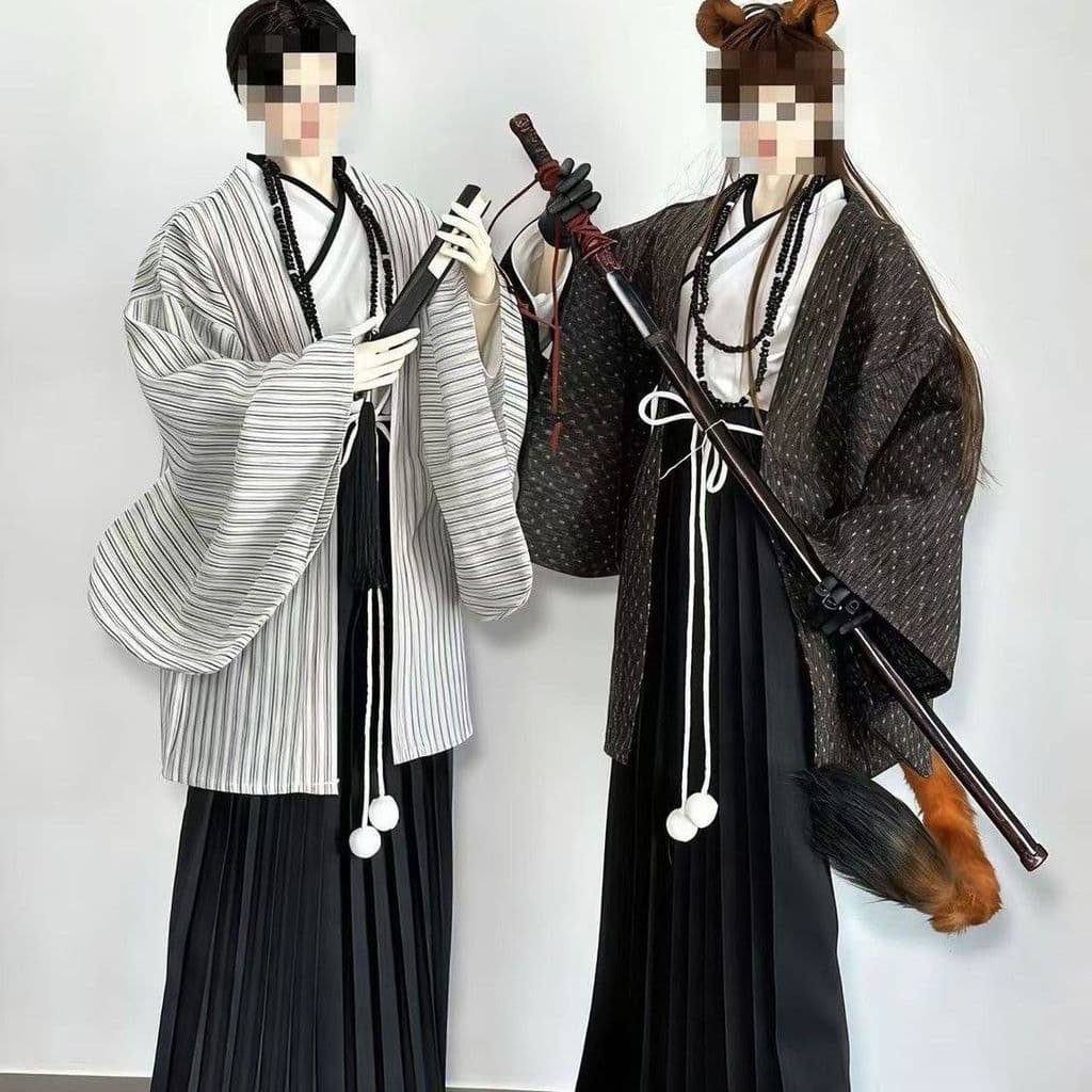 Bjd quimono de três pontos roupas de bebê grandes roupas de quatro pontos bjd roupas de bebê menina vento roupas de bebê
