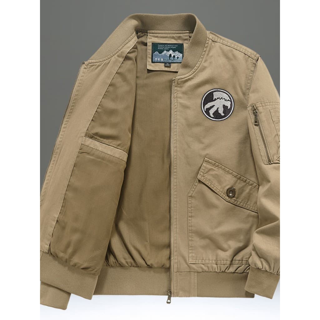 Jaqueta de algodão puro masculina Casual curto tamanho grande solto Multi-saco macacão jaqueta masculina primavera outon