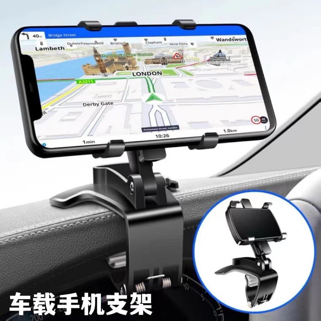Suporte de celular para carro para painel, console central, espelho retrovisor, suporte de celular multifuncional rotati