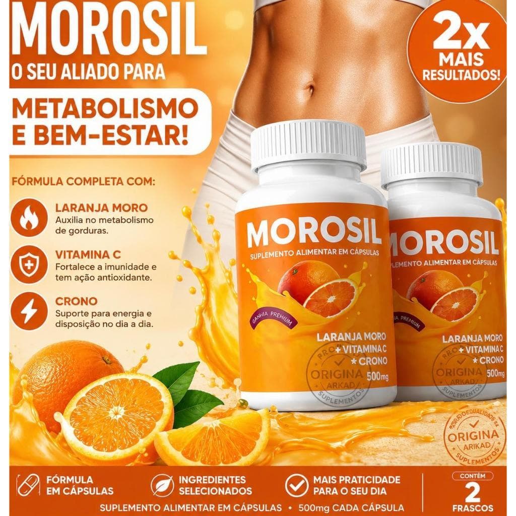 Kit 2 Morosil + Colágeno + Vitamina C - 120 cápsulas  - 100% Natural - Arkad Suplementos