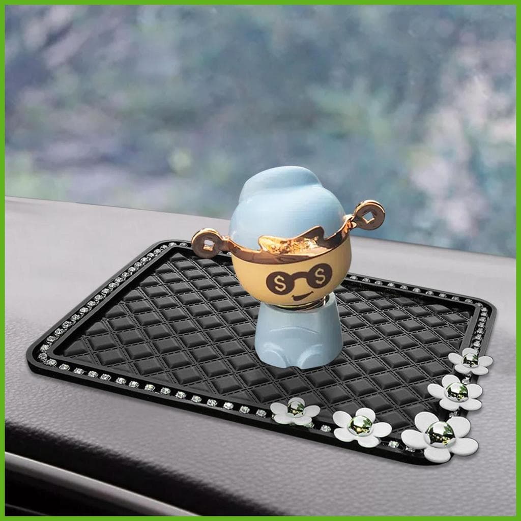 Suporte De Almofada Do Telefone Carro Anti Deslizamento Esteira Montagem Automática Reutilizável Painel Celular Armazena