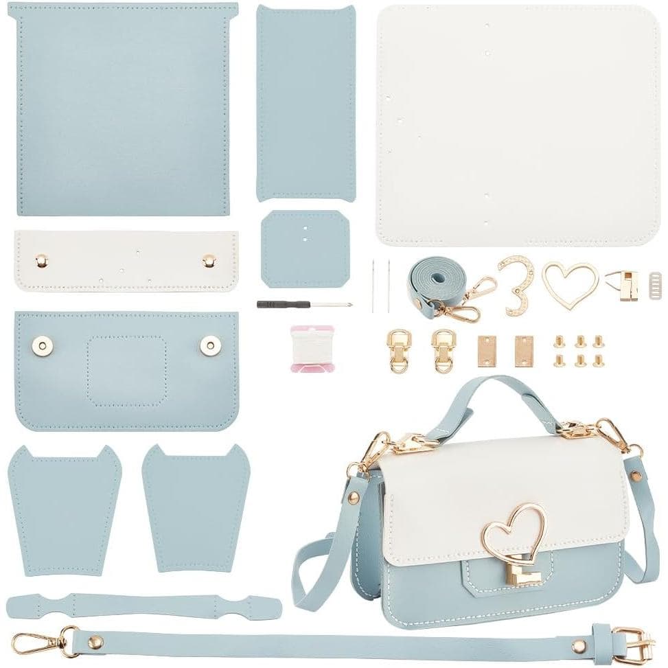 Kits de Bolsa Transversal DIY WADORN, Kit de Confecção de Bolsa de Couro PU com Conjunto Completo de Ferramentas para Pr