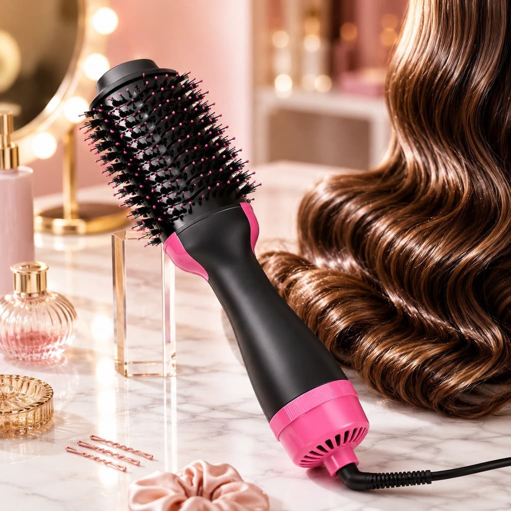 Escova Secadora Alisador Elétrica Quente Cabelo Com 3 Em1 Hair Styler APENAS 110V Marisastore