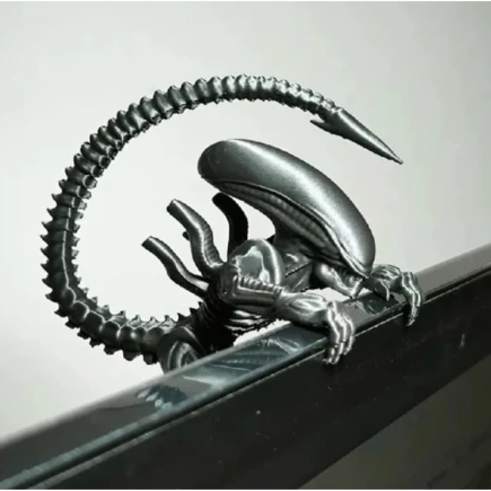 Alien Xenomorfo Decoração de Monitor Impressão 3D Geek Setup Gamer