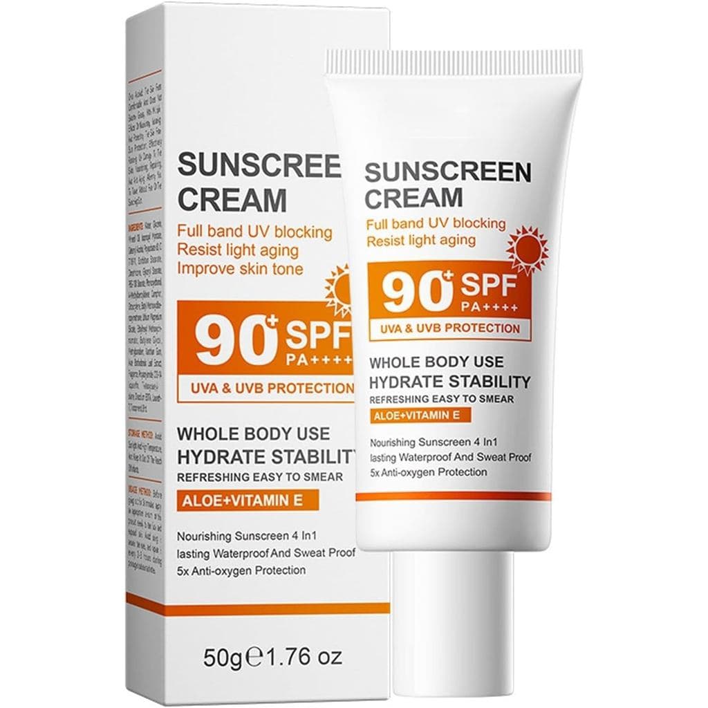 Protetor Solar de Alta Proteção SPF90PA++++, Protetor Solar Leve e Impermeável para Rosto e Corpo, Protetor Solar UVB Nã