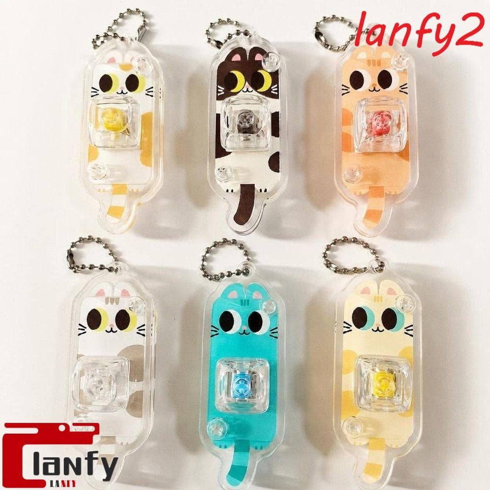 LANFY Chaveiro Brinquedo Fidget , Portátil Bonito Do Teclado Mecânico Botão Dos Botões Mecânicos