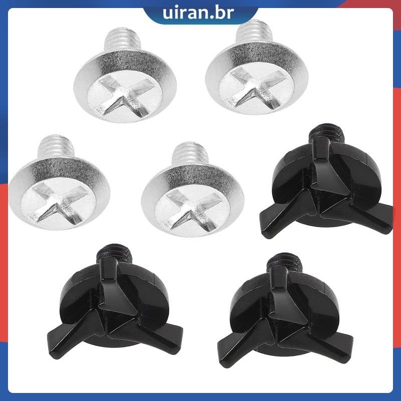🖼️ 1Conjunto Parafusos ABS Preto Para Capacete Moto Acessórios Para Uso Rodoviário