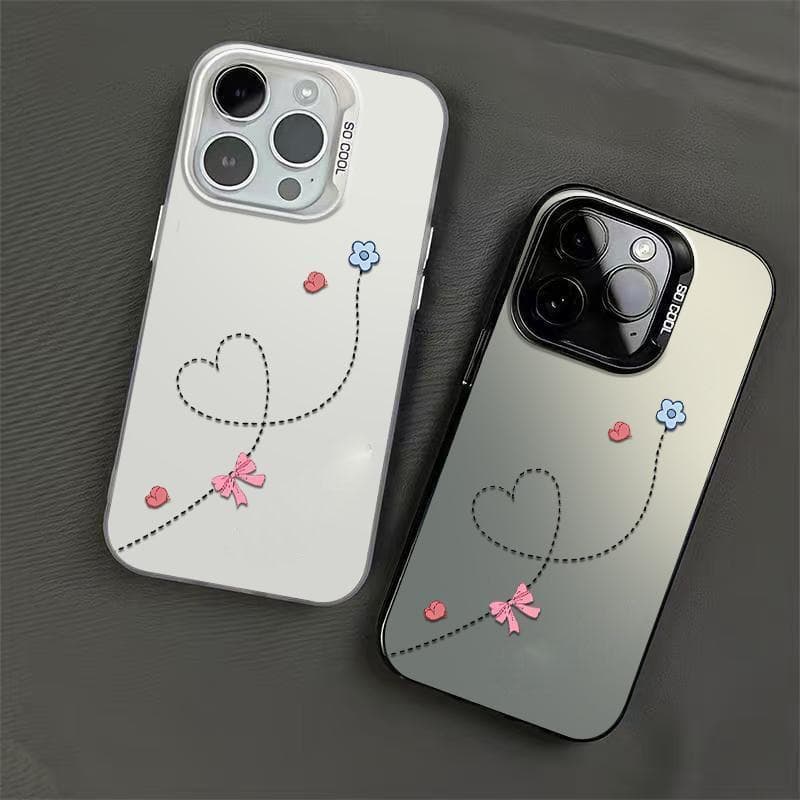 Capinha Estampa Flor Coração Para iPhone 11 13 X XR 12 16 Pro Max 7 15 Anti-impacto Leve Capinha de celular