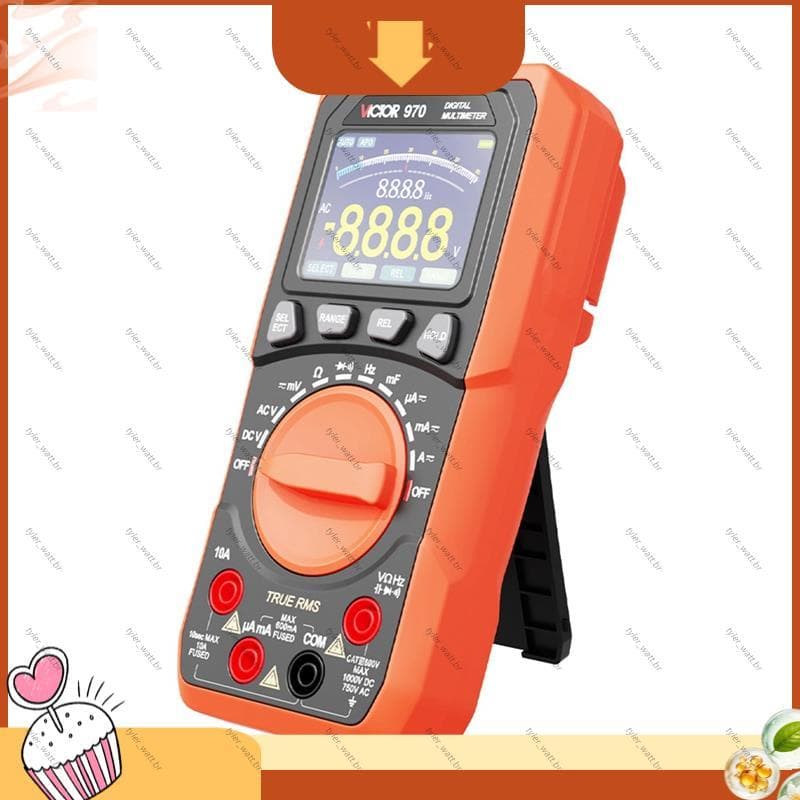 [tyler_w] Multímetro DIgital 970 De Tela TFT 6000 Contagens1800mah Bateria De Lítio Type-C Testador Elétrico Multimetro