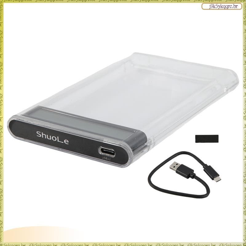 [Lan] Estojo HDD De 2.5 Polegadas SATA Para USB3.2 Gabinete De Disco Rígido SSD Caixa 5 Gbps Tipo-C Caso HD Externo