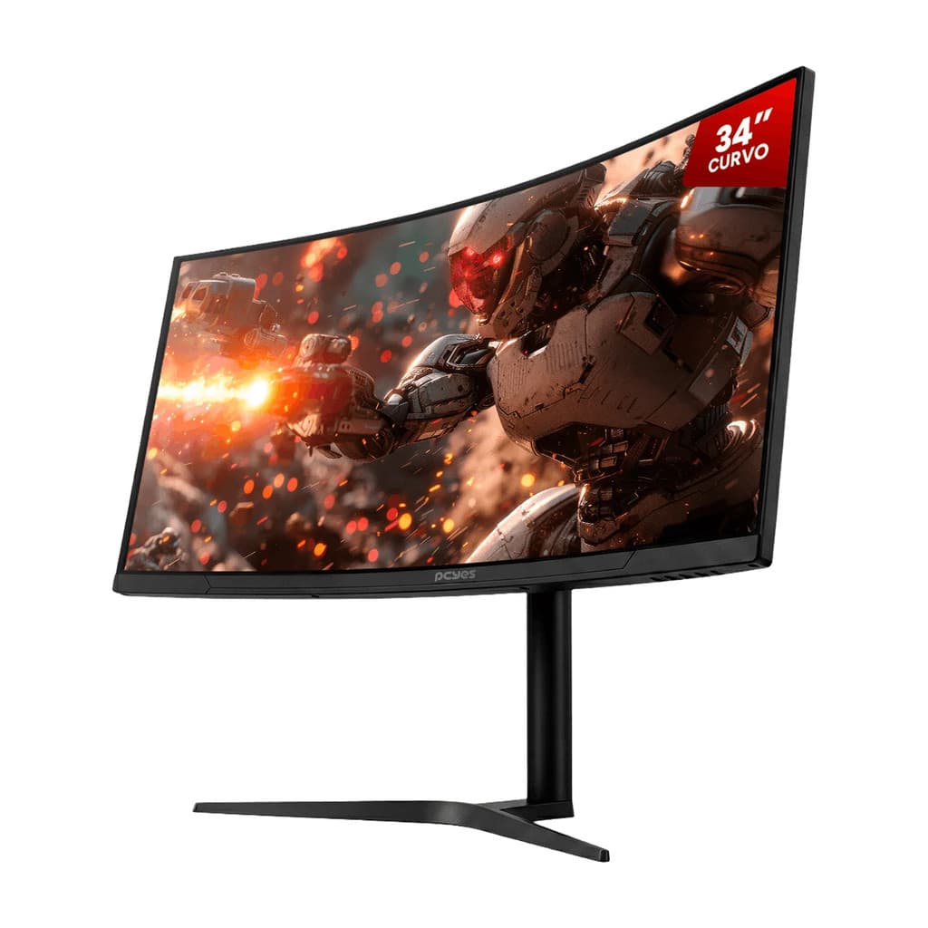 Monitor Gamer PCYES Z-Max Z34C 34" Curvo Wqhd 165HZ 1MS Hdmi/Dp/Has Freesync Black Vulcan PMGZ34C165BV - PCYES