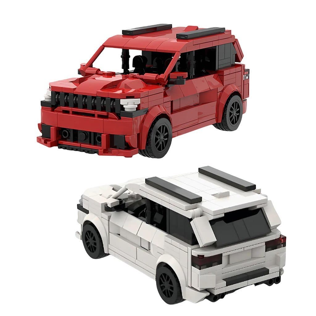 Os blocos de montar MOC são compatíveis com os blocos de montar LEGO da série 8-grid speed para montagem de Jeep SUV off