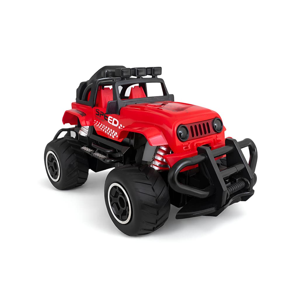 Carrinho Jipe Controle Remoto SUV Vermelho com Luz Brinquedo Infantil