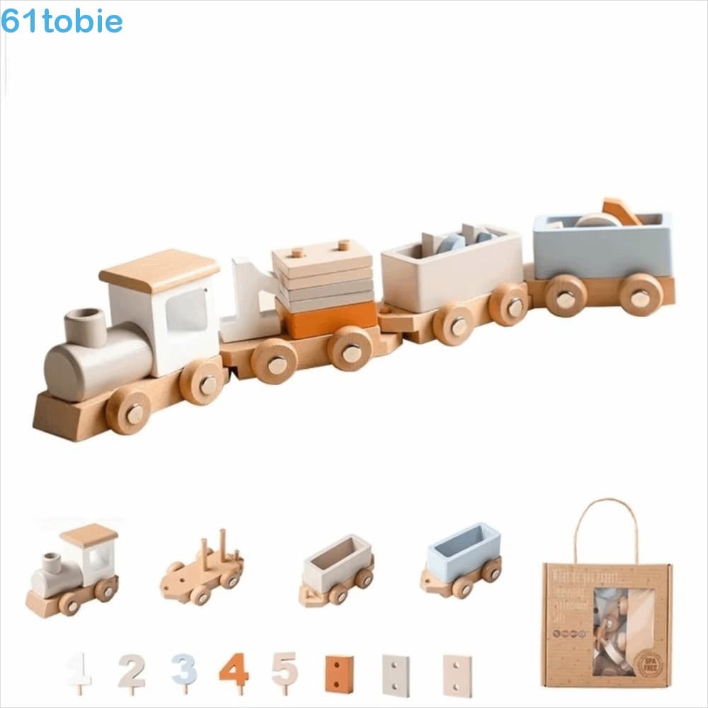 Brinquedo De Trem , Números , Carrinho Prático , Blocos De Brinquedos Educativos Para Bebês