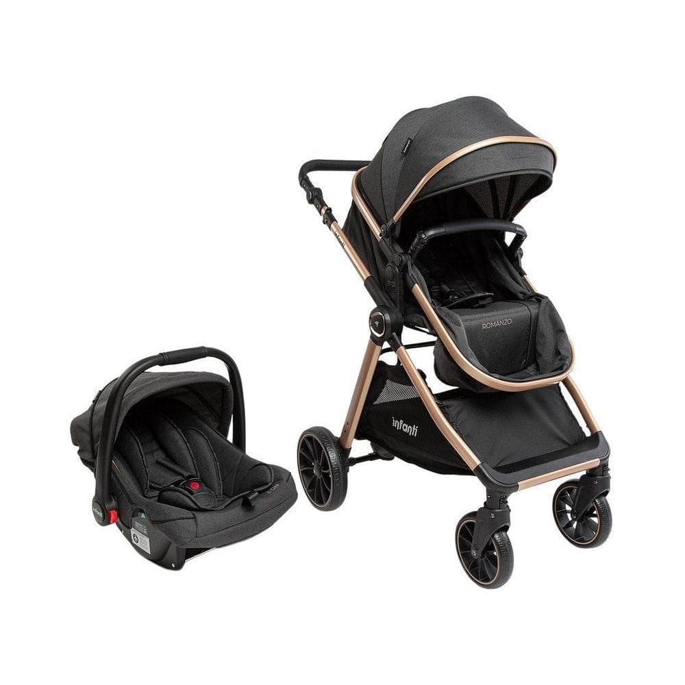 Carrinho de Bebê com Bebê Conforto Reversível Infanti Romanzo Duo 0 a 15kg