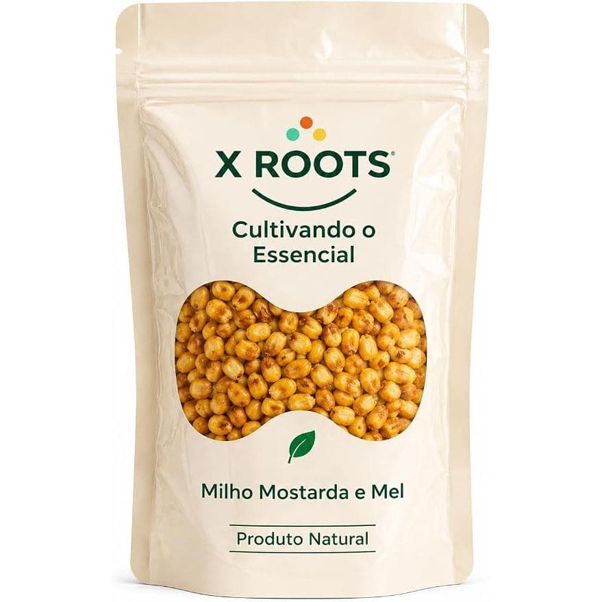 Milho Torrado Mostarda e Mel Snack Crocante Saudável 1kg - X Roots