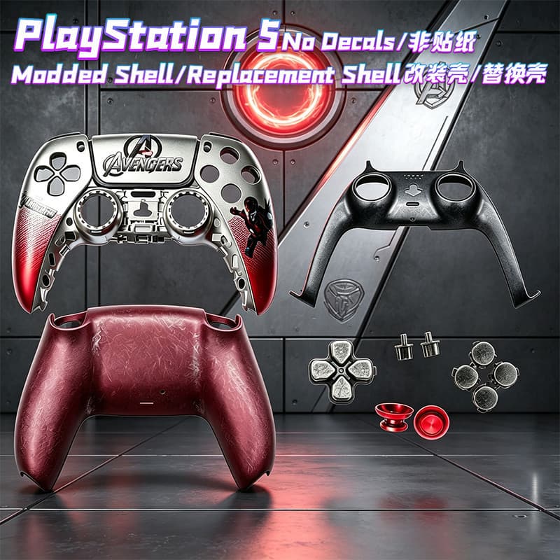 Capa de Substituição para Controle PS5, Peça de Modificação e Reparo, Carcaça de Controle de Video Game PS5 Estilo Retrô
