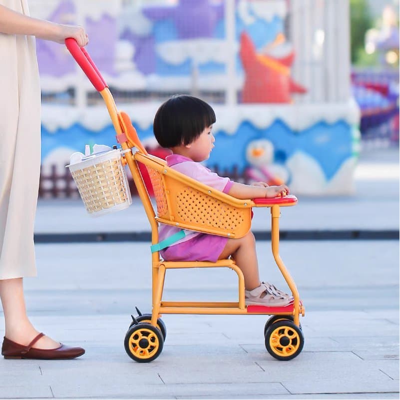 Bebê rattan carrinho de bebê passeio conveniente pequena cadeira de rattan verão leve rattan-como crianças