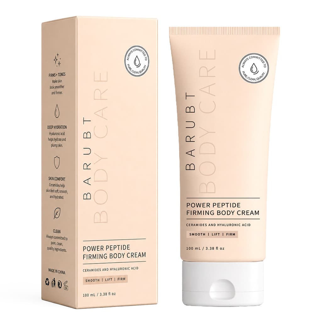 Um creme hidratante para o corpo com niacinamida e ceramidas, de textura leve e hidratante, que deixa a pele mais suave 