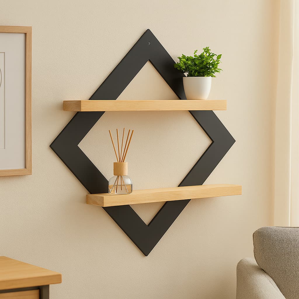 Kit Com Prateleira de pinus para suculentas Suporte para Plantas Nicho Rustico Pinus e MDF