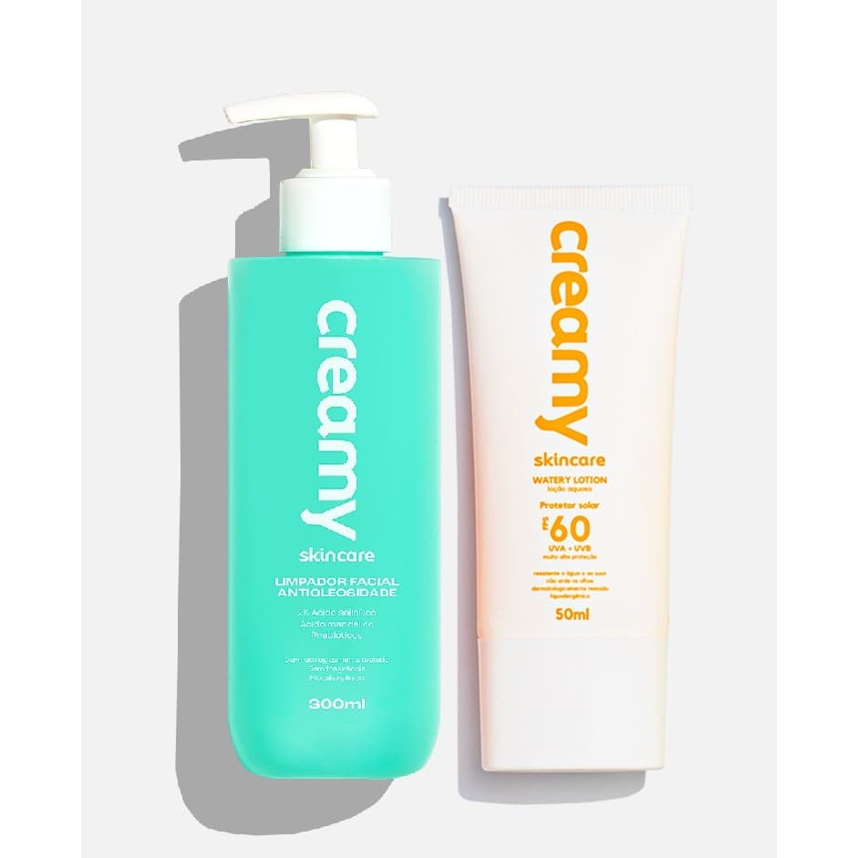 Duo Limpador Antioleosidade + Protetor  Solar