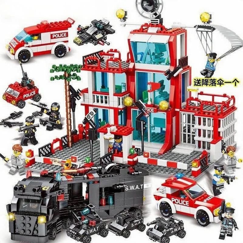 1.000 peças de blocos de montar Lego, série cidade, brinquedos educativos de montagem para crianças, presente para menin