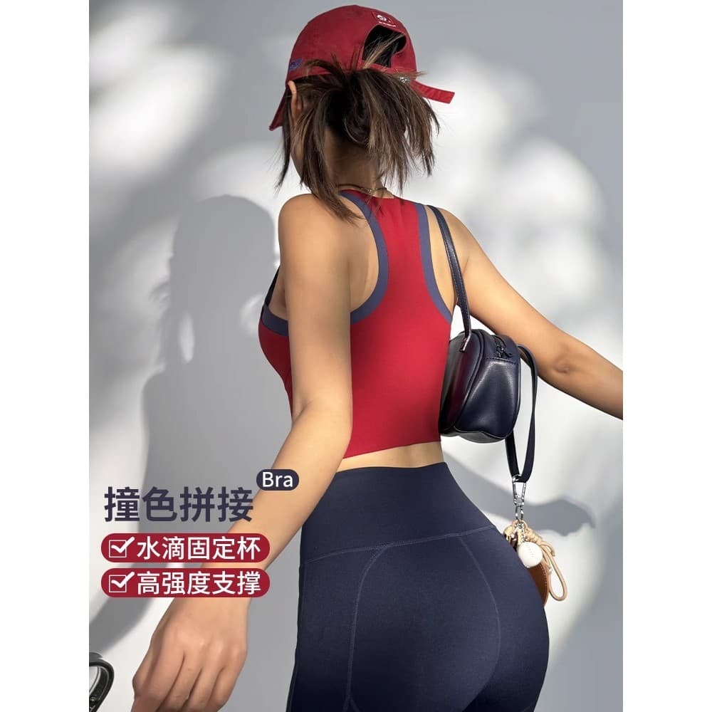 Uma peça à prova de choque correndo esportes roupa interior feminina exterior treinamento Fitness Yoga wear terno sutiã 