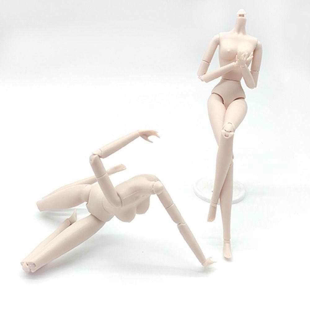  Brinquedos De Boneca Nua De Pele Branca , Sólida Móvel Articulada Bonecas BJD Nuas , 1/6 Super Modelo