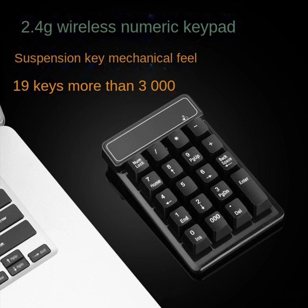 Teclado Numérico Sem Fio  2.4G , Pequeno Bluetooth Para Computador Com Sensação Mecânica De 19 Teclas , Portát