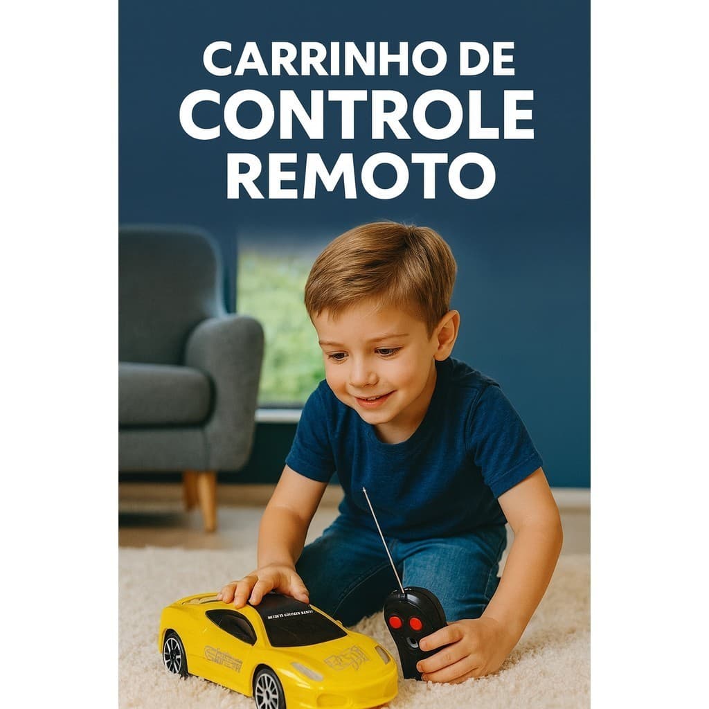 Carrinho Speed Racing com Controle Remoto 2 Funções Sortido com Controle Remoto Menino Diversão