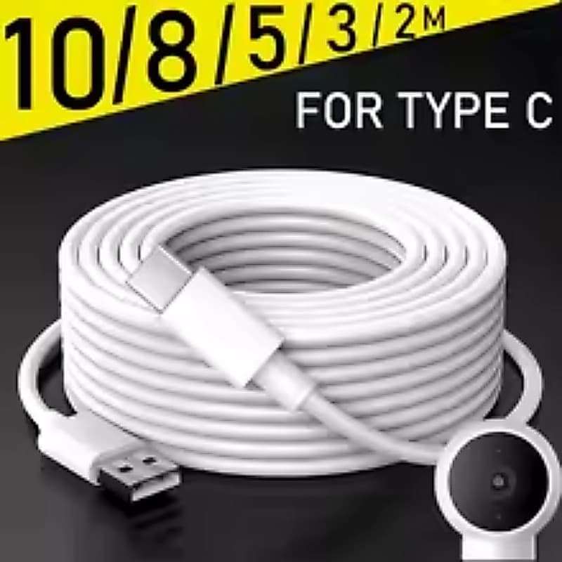 Cabo De Carga Rápida USB Tipo C 3M 5M 8M 10M 12M Porta Dados Micro Universal Para Câmera Huawei Xiaomi Samsung