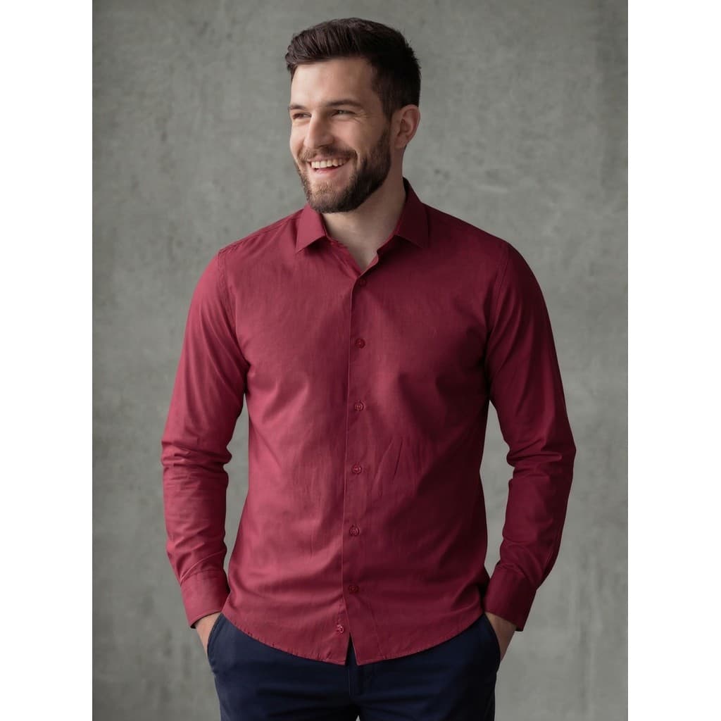 Camisa Masculina Manga Longa Tricoline Premium Slim Fit Social — Juh Martins Store