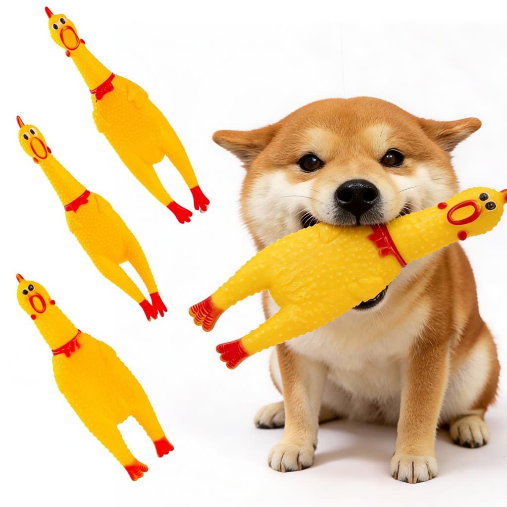 Brinquedo de frango gritando para animais de estimação | Brinquedo para mastigar cachorro e gato | Papel sonoro | Super 