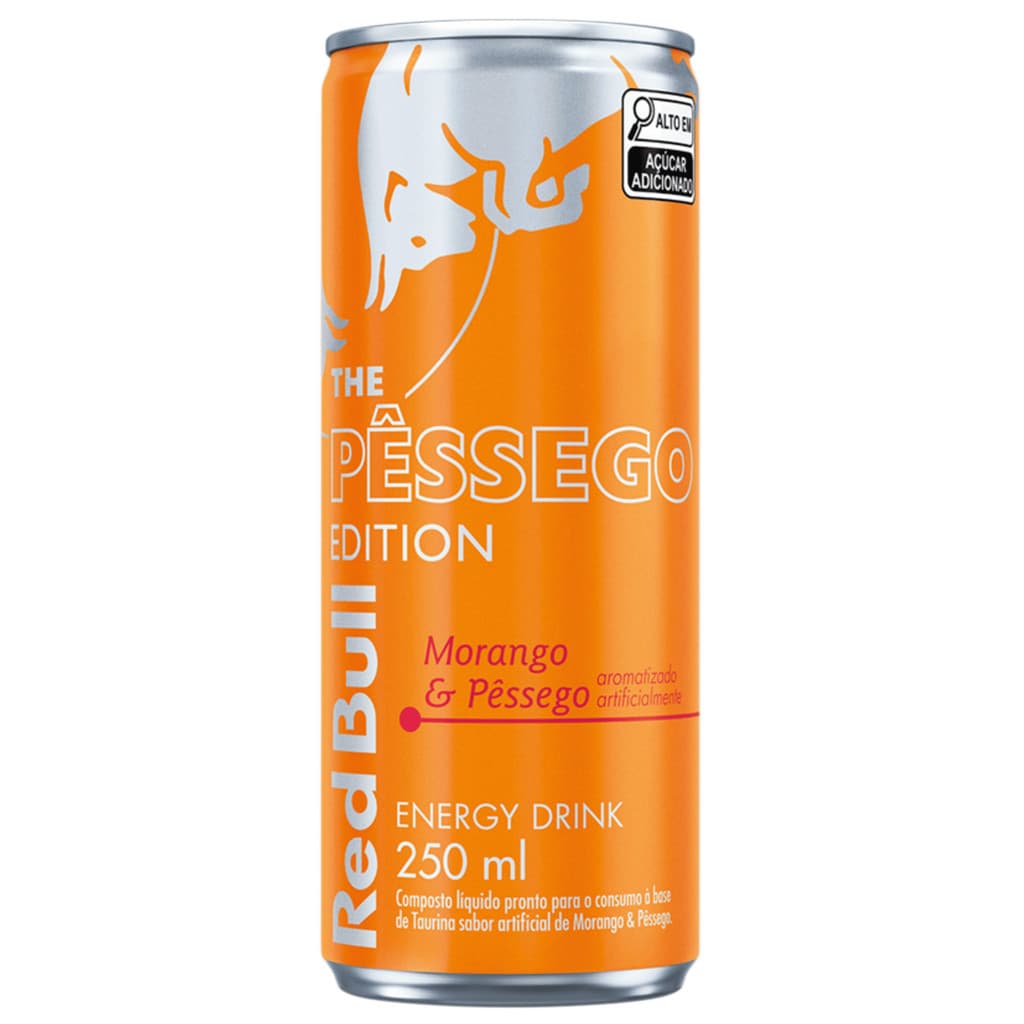 Red Bull Energético Morango e Pêssego Lata 250ml