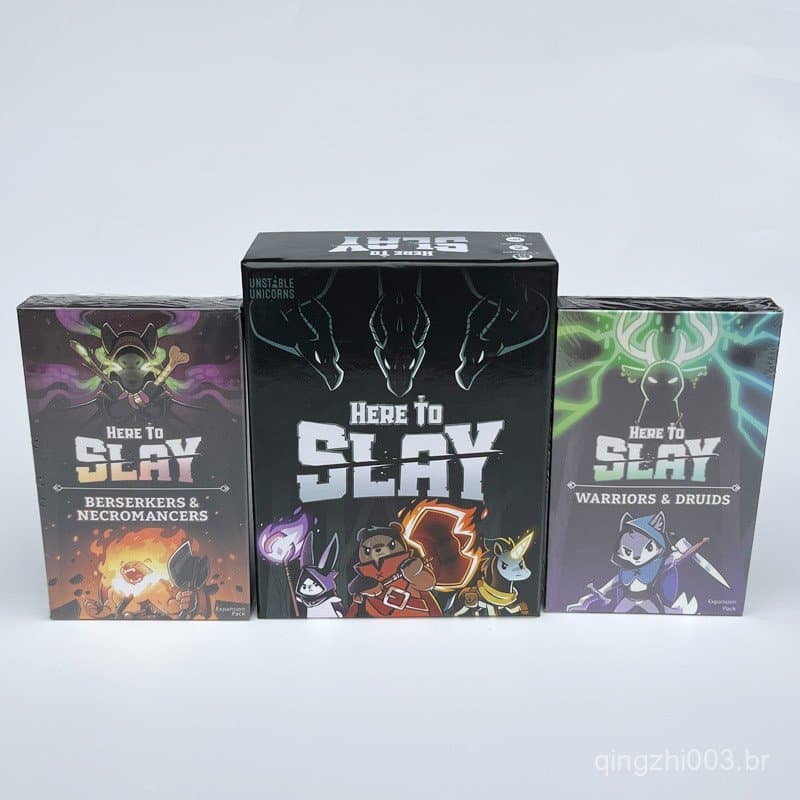 Here to Slay, versão em inglês, jogo de cartas, jogo de tabuleiro, jogo de festa em família, cartas 7.21 EBP8