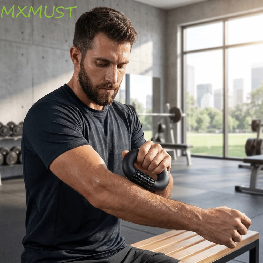 Massageador Muscular Elétrico MXMUST , Rolo De Massagem Sem Fio Recarregável Com Rotação De 3 Velocidades , Percussão
