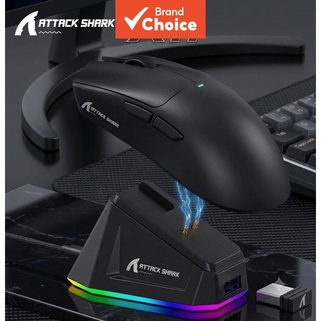 Mouse Gamer Sem Fio X11 Ultra-Light Attack Shark, 3 Modos, Compatível com PC, Laptop e MacBook