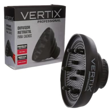 Difusor de Cachos Universal Vertix Silicone Retrátil Dobrável Secador Cabelo Profissional Portátil