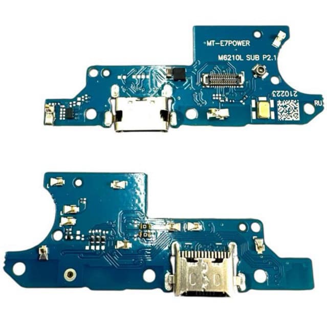 Placa Conector De Carga USB Microfone Compatível Com Moto Moto E7 Power XT2097 Turbo Ci Envio Rapido