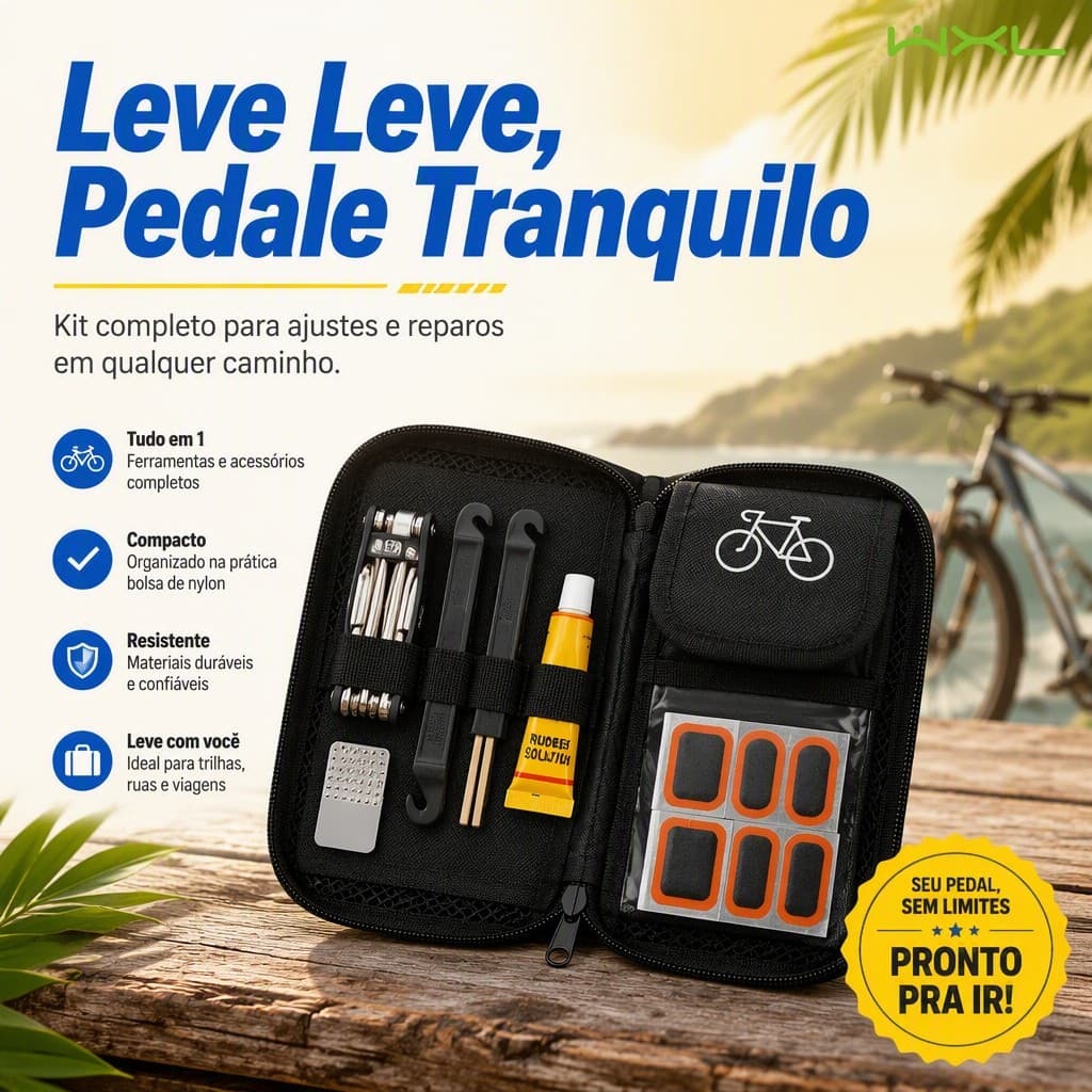 Kit de Reparo e Manutenção para Bicicletas Completo Chave Allen Ferramentas Multiuso Para Bike