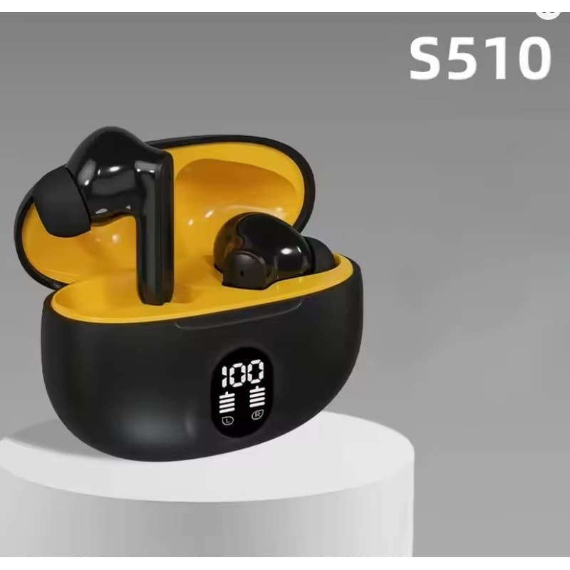 Fones De Ouvido Sem Fio Bluetooth Display LED Fone Com Controle De Toque Para Jogos Cancelamento De Ruído S510