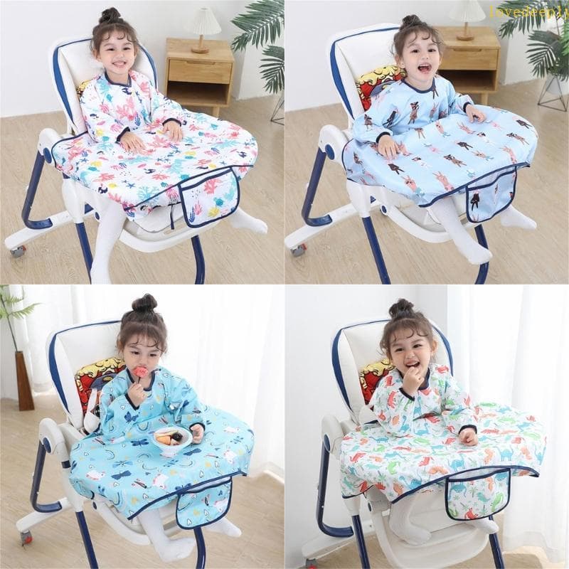 lovedeeply Babador Comprida Para Bebês, Cadeira Jantar Infantil 6 A 36 Meses Alimentação Automática