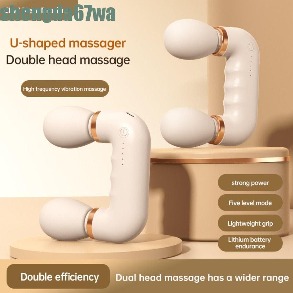 Massageador Muscular Facial SHENGDA , De Relaxamento Recarregável USB De Cabeça Dupla , Portátil