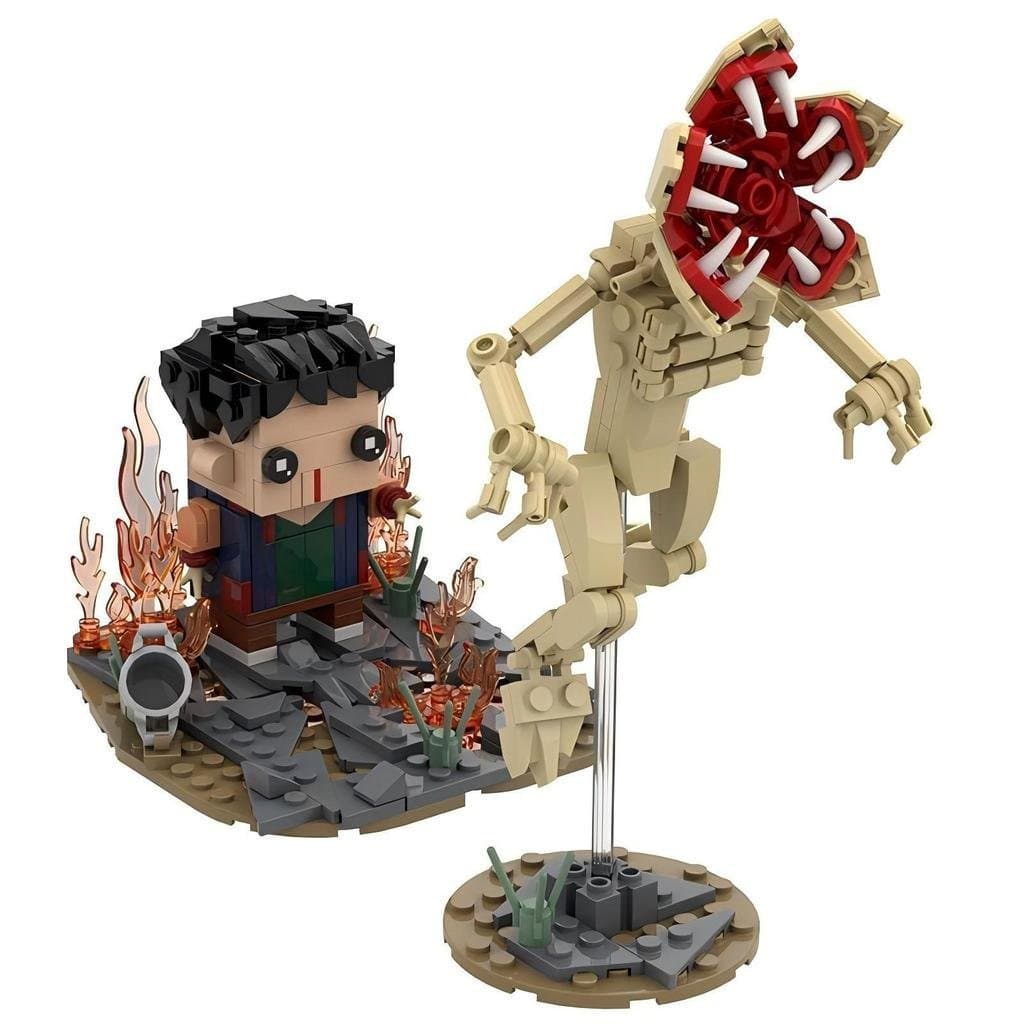 MOC Filme Popular Stranger Things: O Despertar da Flor Canibal, Compatível com Lego, Brinquedo de Blocos de Montar para 